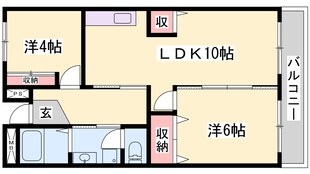 八家駅 徒歩4分 5階の物件間取画像